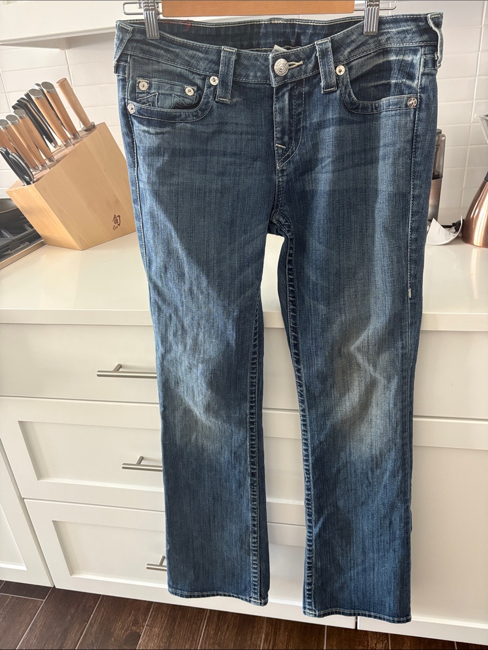 True Religion Women's Medium Blue Boot Cut Jeans